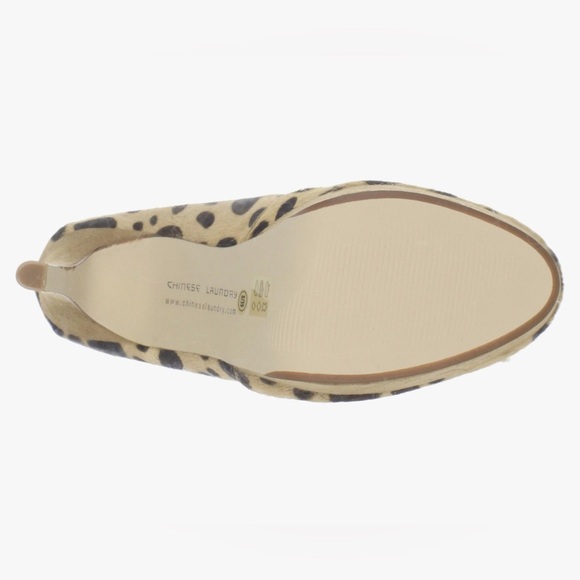 CHINESE LAUNDRY LEOPARD ANIMAL PRINT WAVE LENGTH PUMP HEELS Y2K 90’s ANTHRO FP - Picture 4 of 10